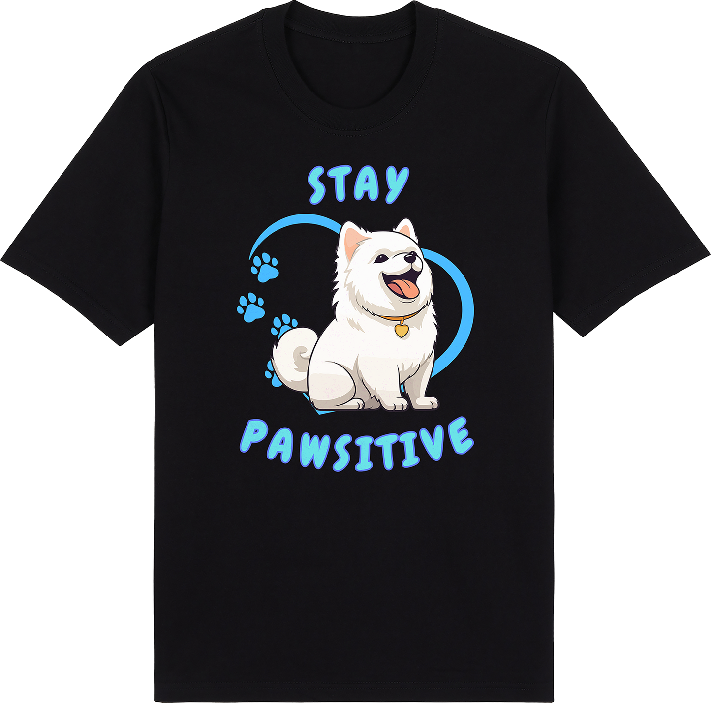 Stay Pawsitive (Dog) by ShiroInu Prints