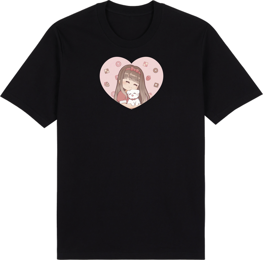 Girl Cat Heart Tee by Cinnamoon