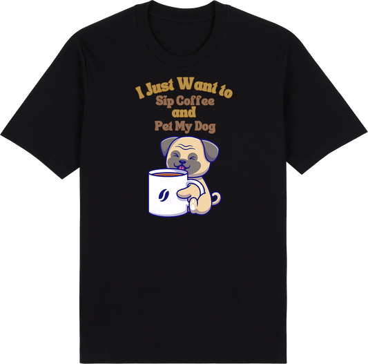 Sip Coffee and Pet My Dog by ShiroInu Prints