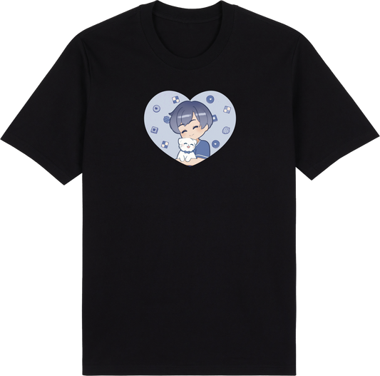 Boy Cat Heart Tee by Cinnamoon