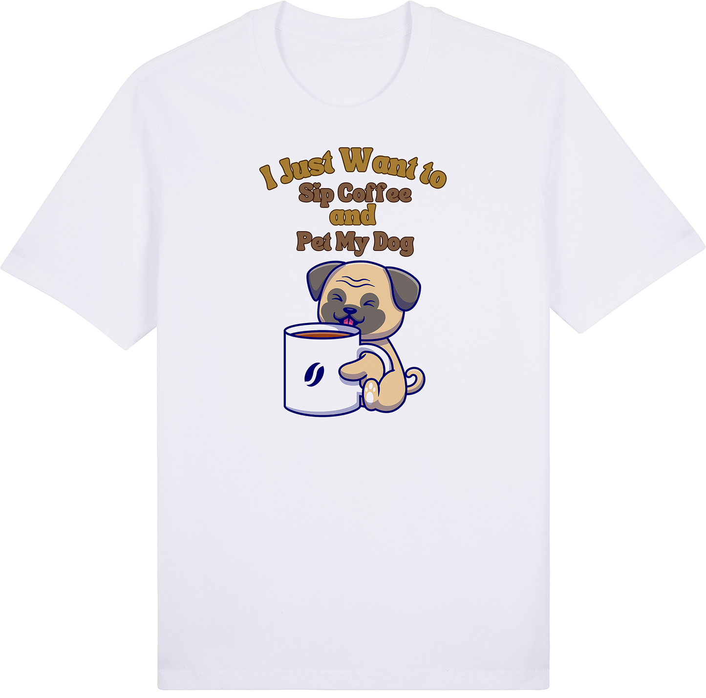Sip Coffee and Pet My Dog by ShiroInu Prints