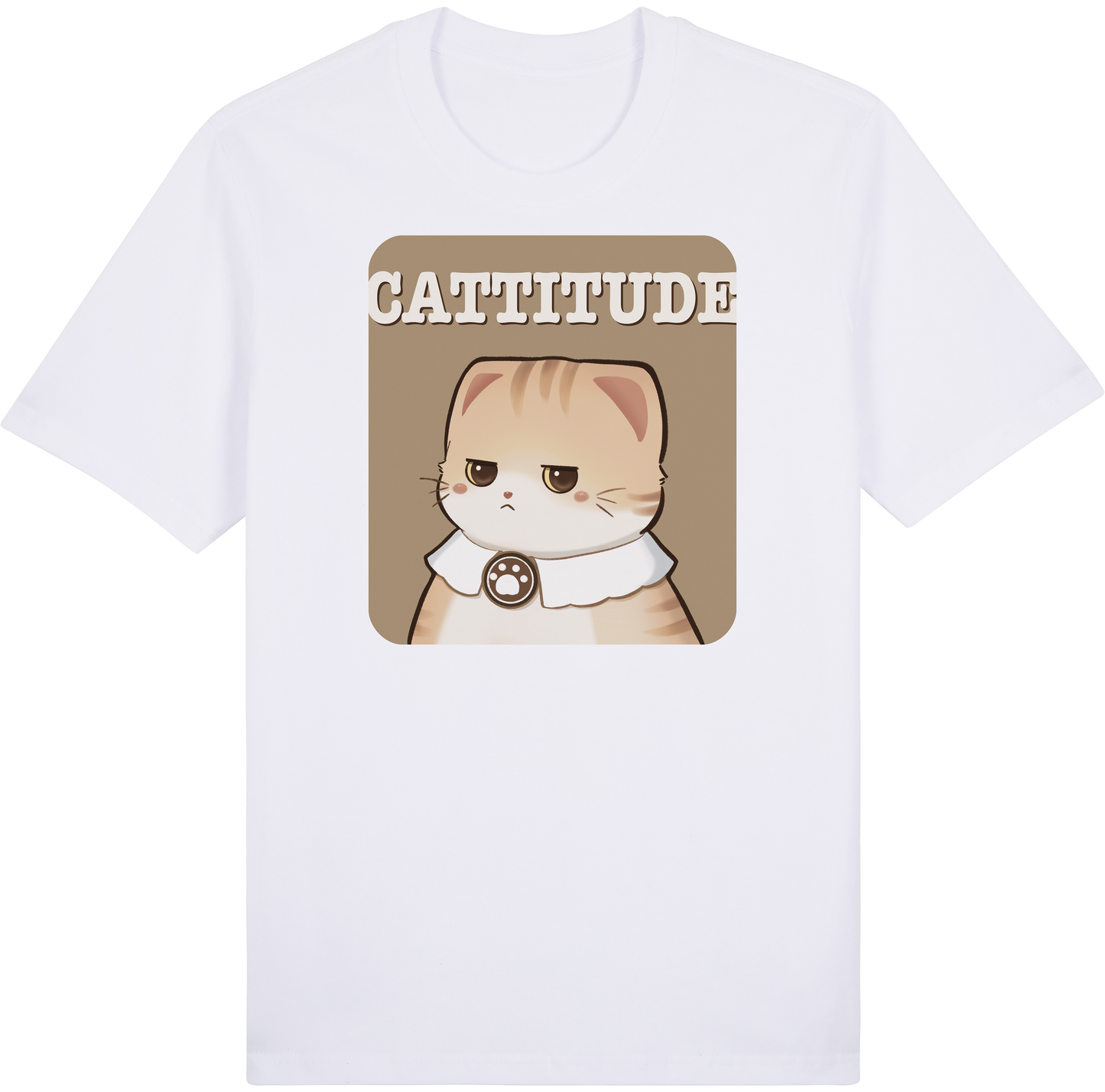CATTITUDE – Orange Tabby Cat Tee