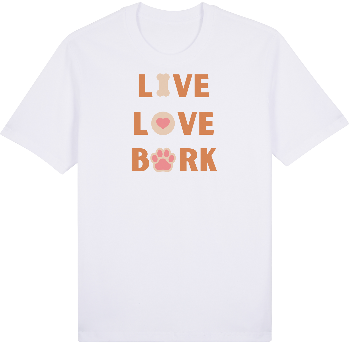 Live Love Bark with Bones and Paws by ShiroInu Prints