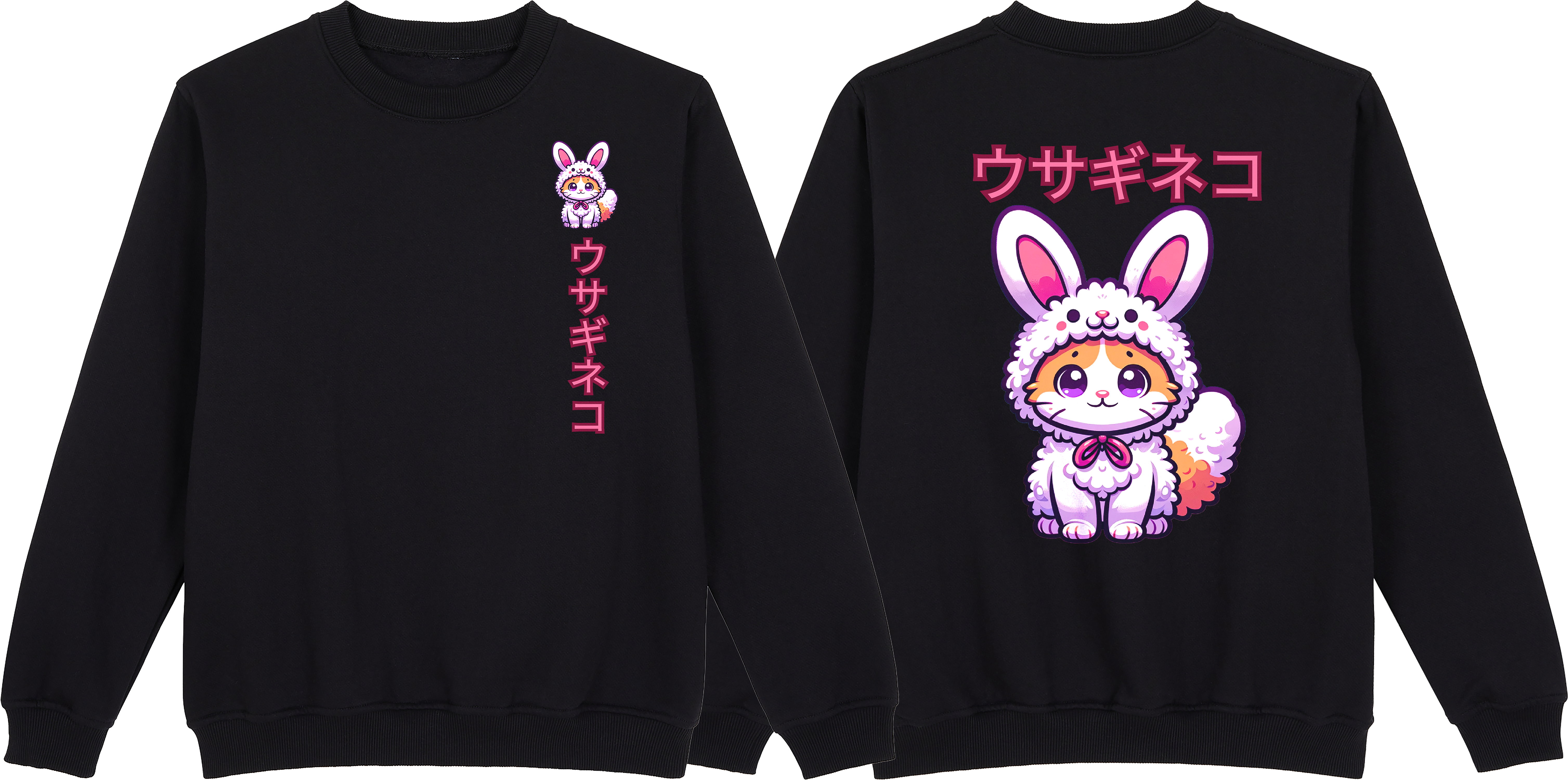 Rabbit Cat Sweatshirt – KuroNeko Ink
