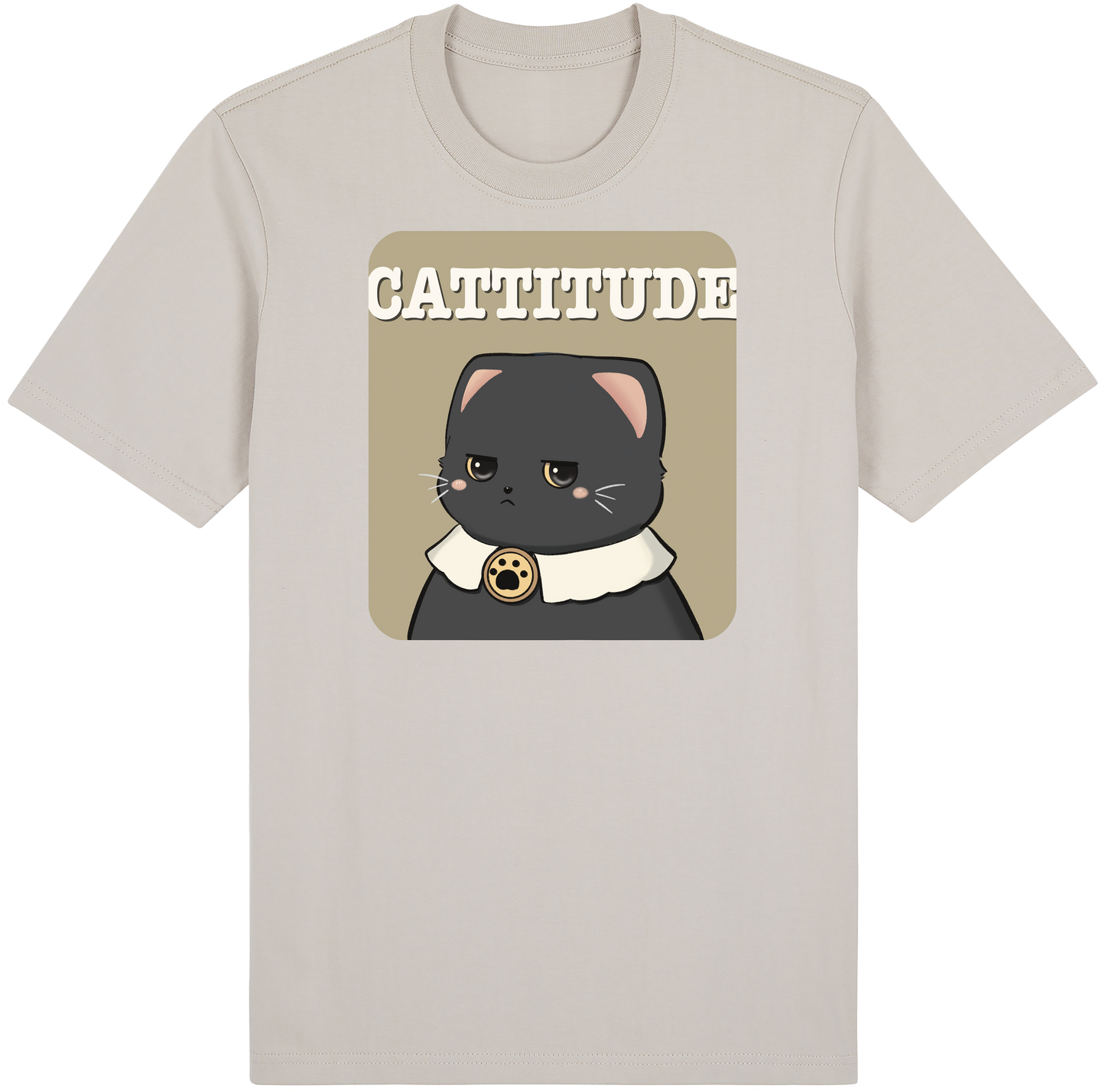 CATTITUDE – Black Cat Tee by Cinnamoon