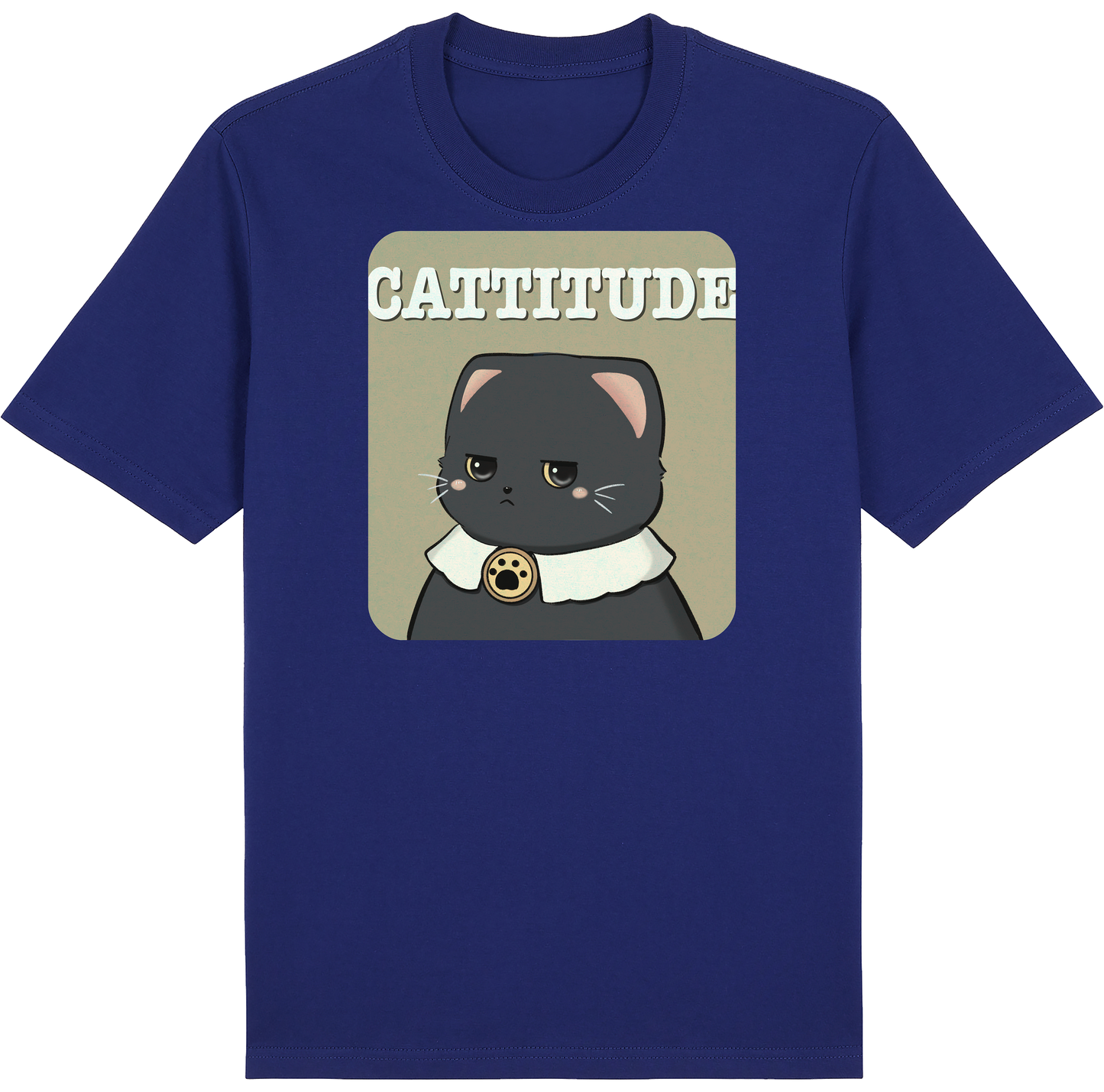 CATTITUDE – Black Cat Tee by Cinnamoon