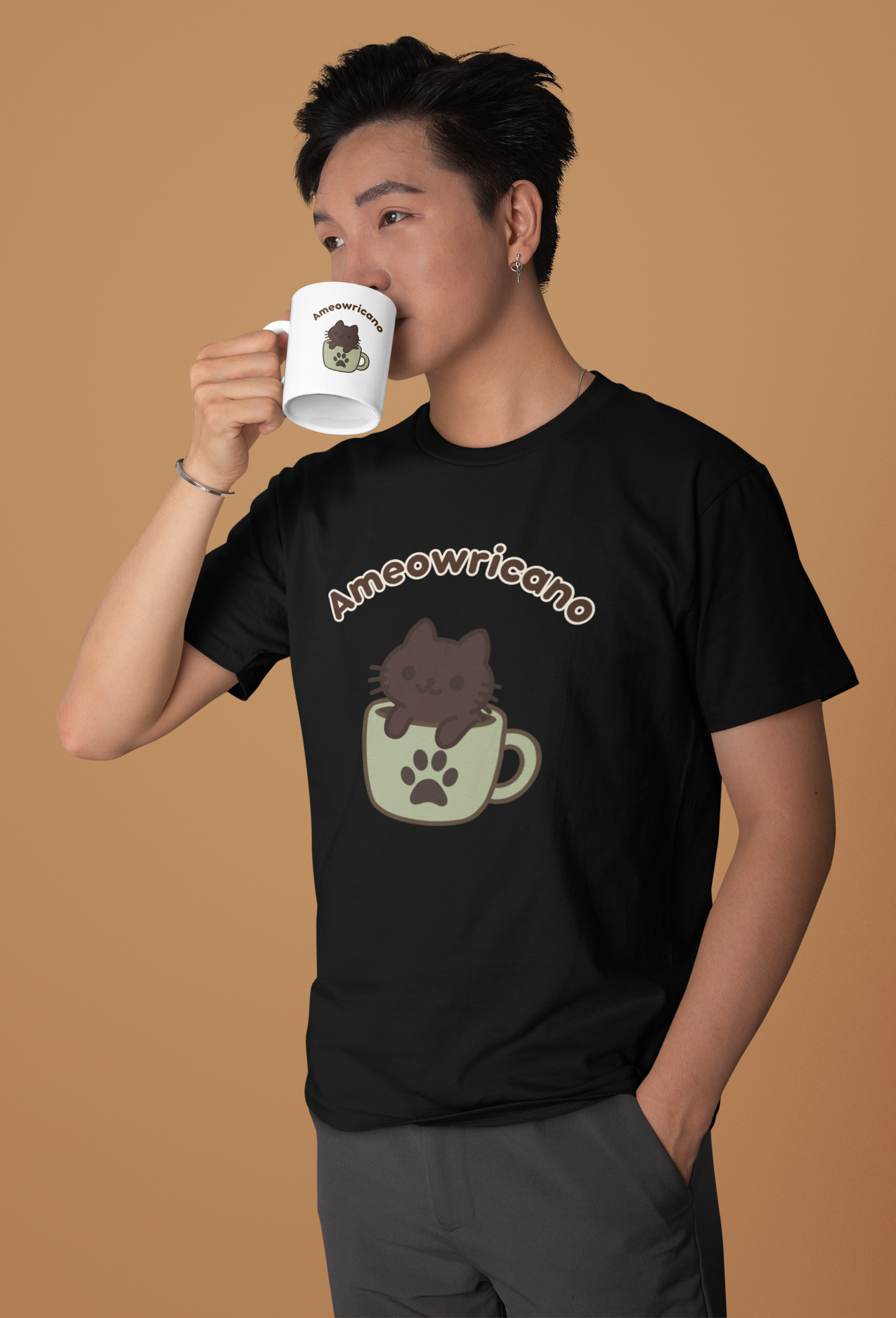 Ameowricano Tee – Catfé Cuties Collection