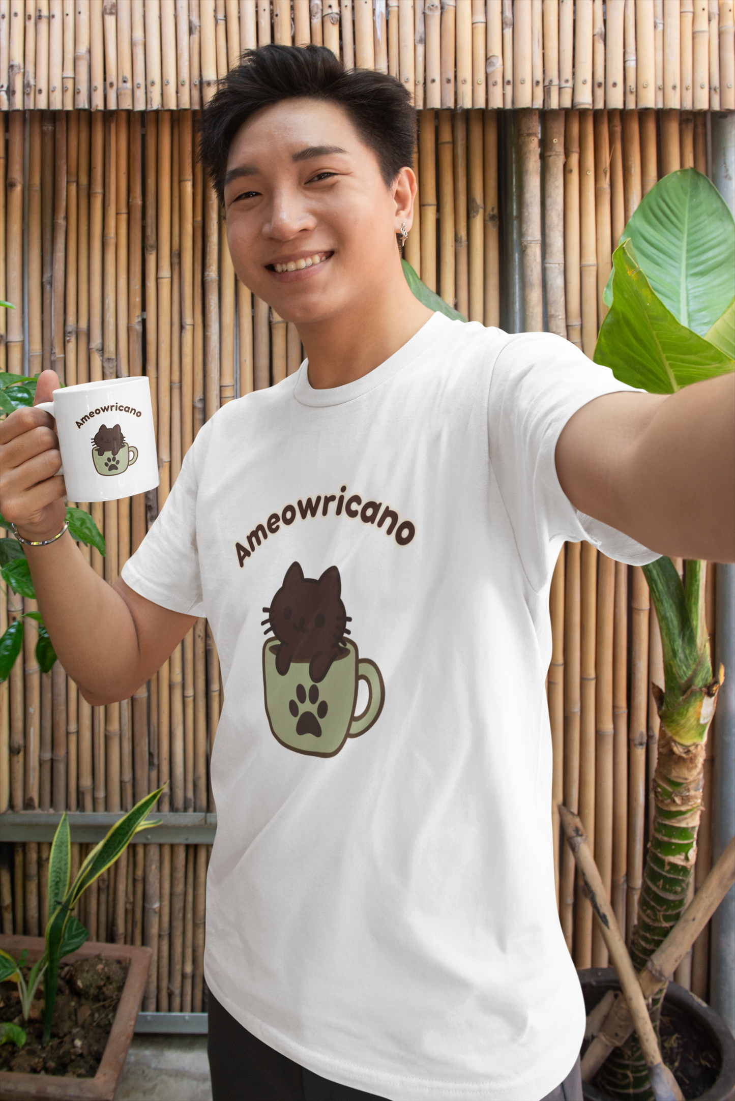 Ameowricano Tee – Catfé Cuties Collection