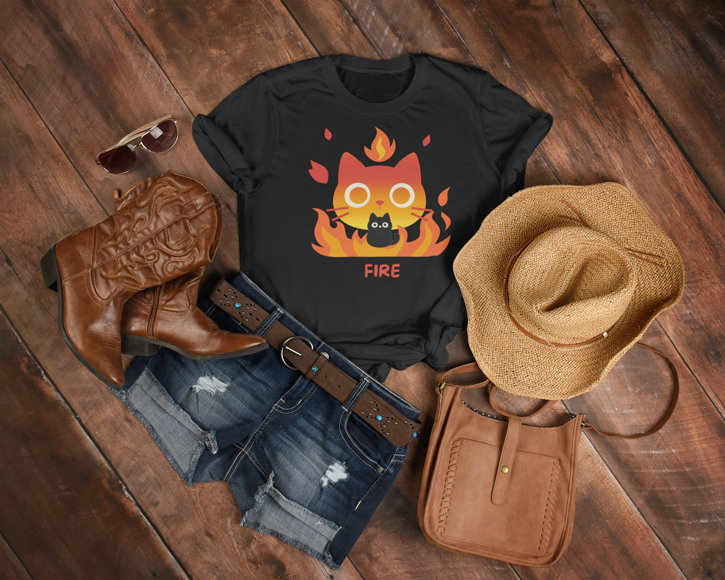 Fire Elemental Cat featuring Kuro โ Elemental Cat Series