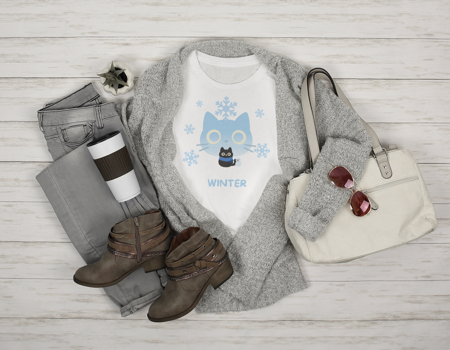 ❄️ Winter Elemental Cat featuring Kuro – Elemental Cat Series: Seasons Collection