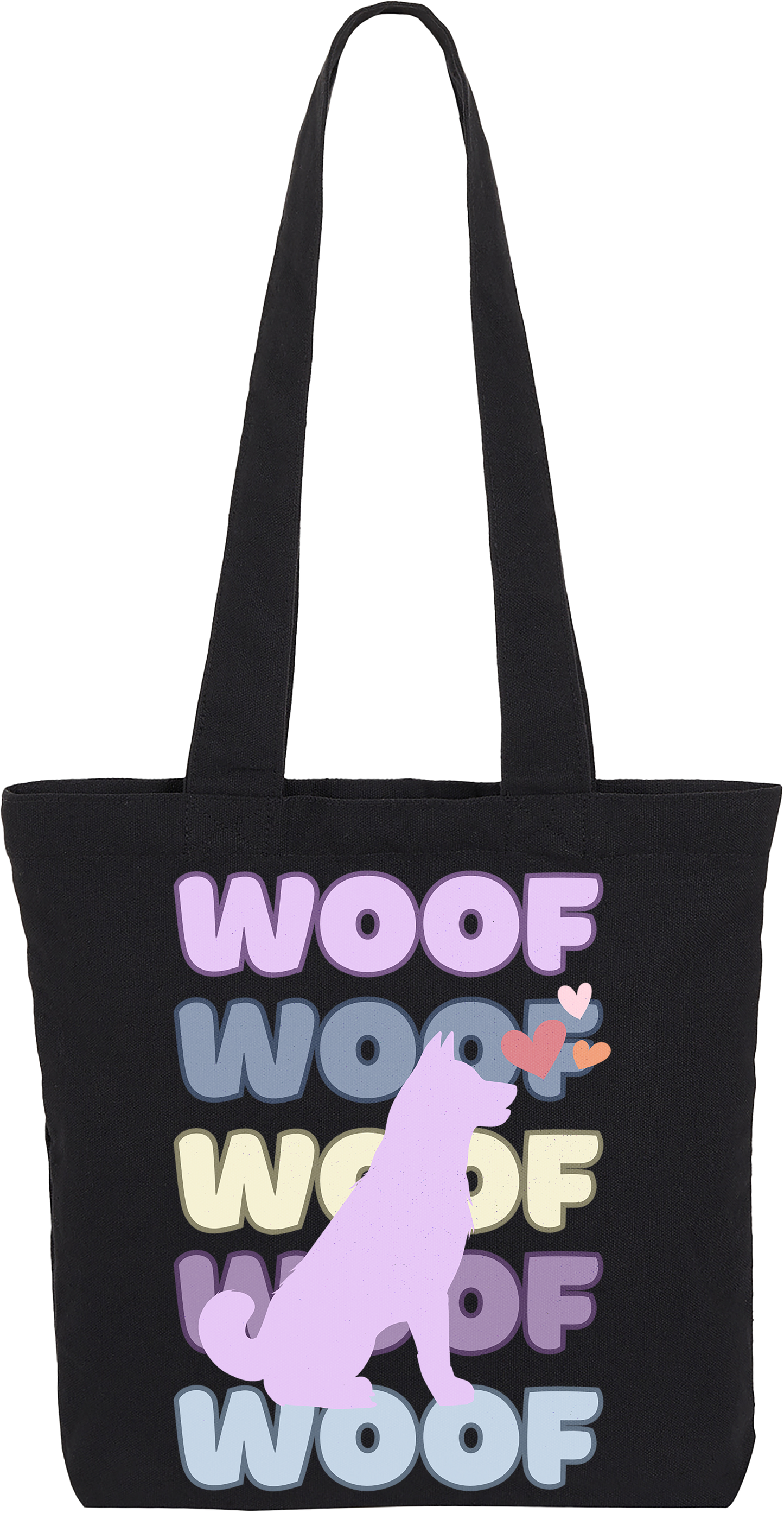 Lavender Woof Tote Bag by ShiroInu Prints