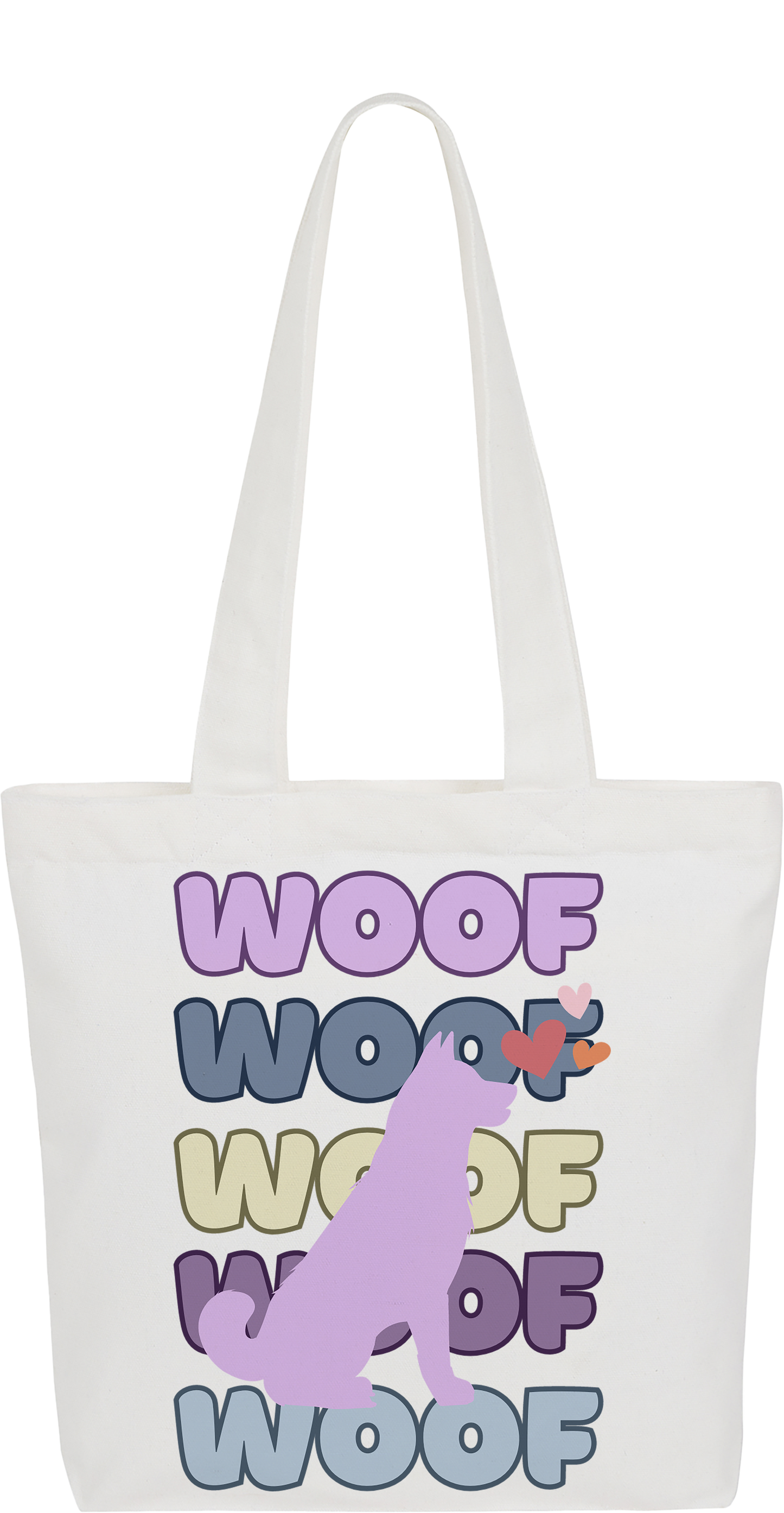 Lavender Woof Tote Bag by ShiroInu Prints