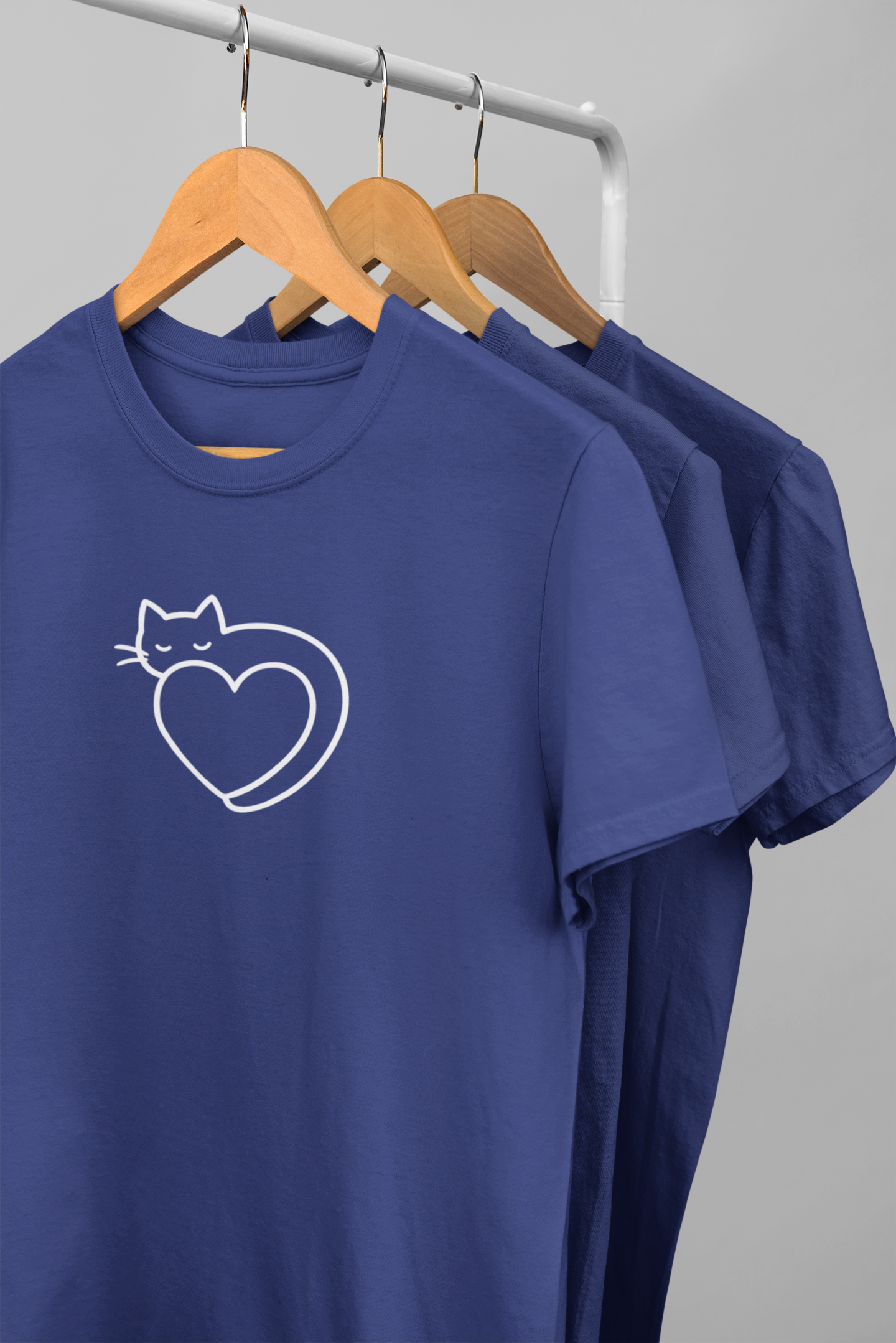 Purrfect Heart Tee – Meow Line Art Collection
