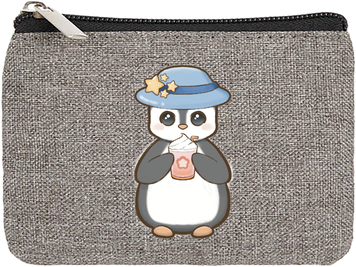 Penguin Milk Tea Pouch Wallet
