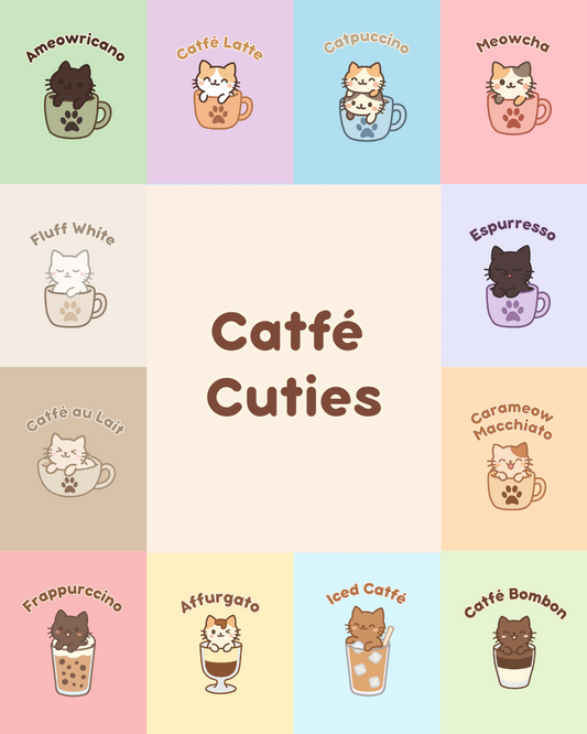 ☕🐾 Introducing the Catfé Cuties Collection: Where Coffee Meets Cuteness