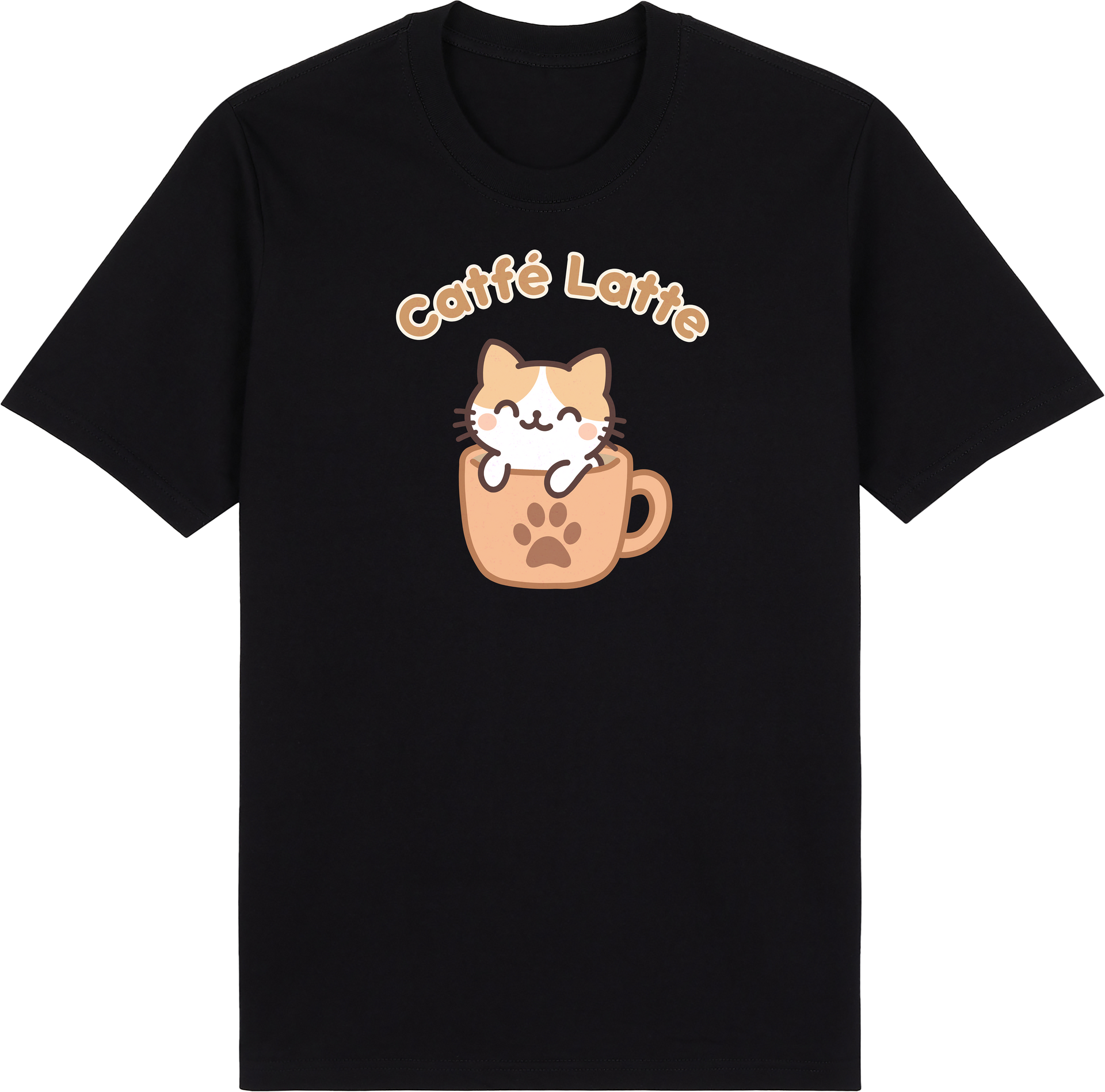 Catfé Latte Tee – Catfé Cuties Collection – KuroNeko Ink