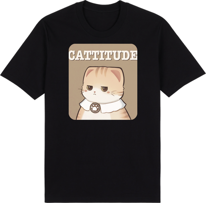 CATTITUDE – Orange Tabby Cat Tee