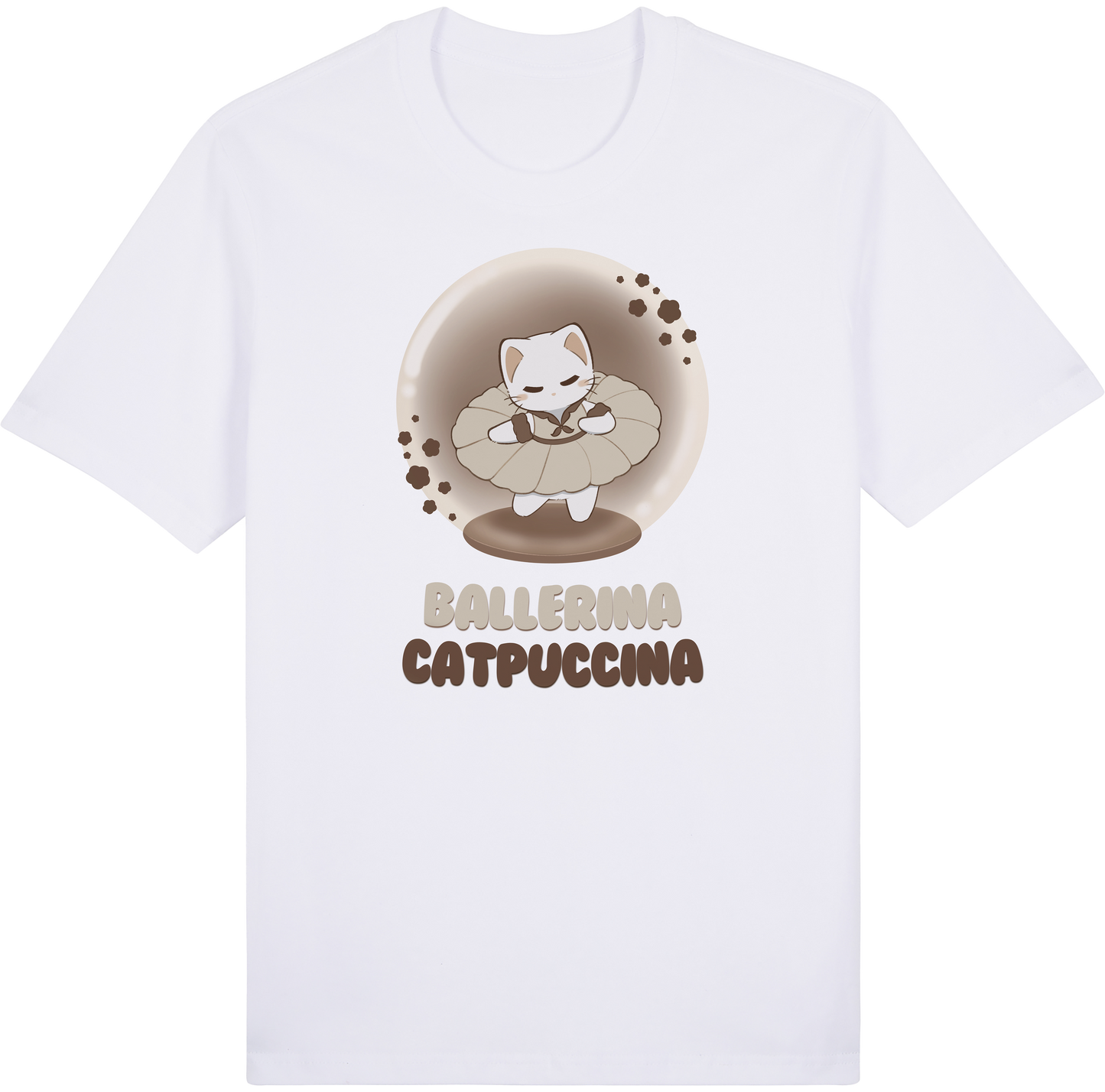 Ballerina Catpuccina White Cat – Mocha Variant by Cinnamoon