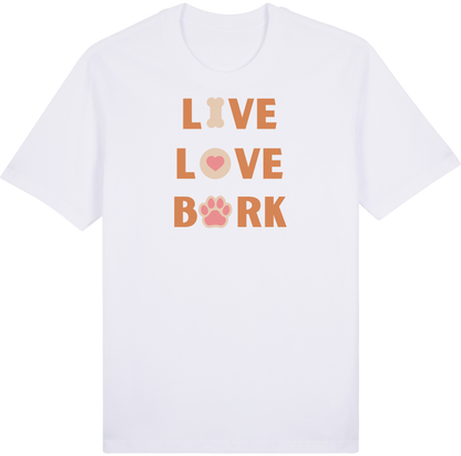 Live Love Bark with Bones and Paws by ShiroInu Prints