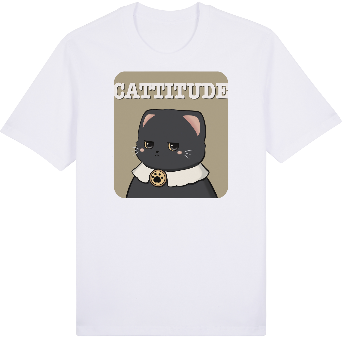 CATTITUDE – Black Cat Tee by Cinnamoon