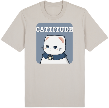 CATTITUDE – White Cat Tee