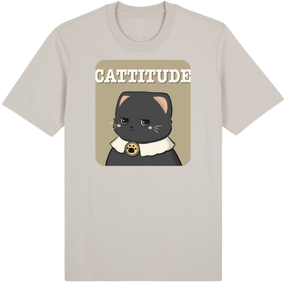 CATTITUDE – Black Cat Tee by Cinnamoon