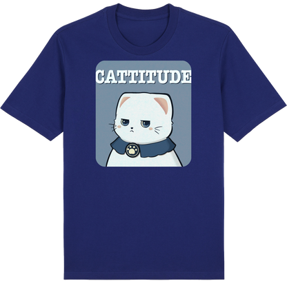 CATTITUDE – White Cat Tee