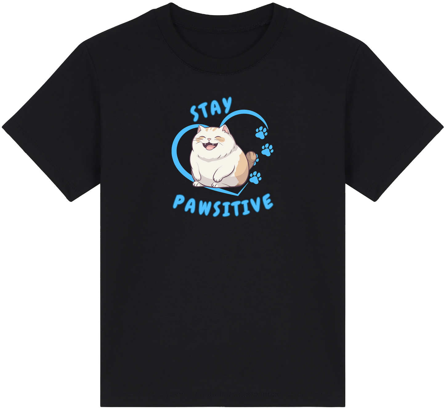 Stay Pawsitive (Cats) Kids T-Shirt