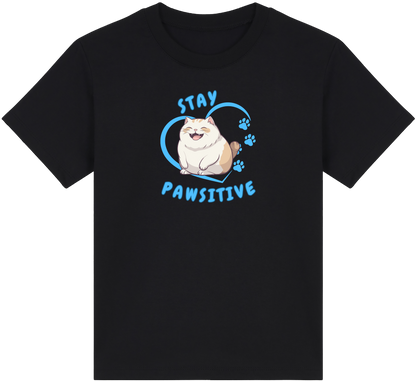 Stay Pawsitive (Cats) Kids T-Shirt