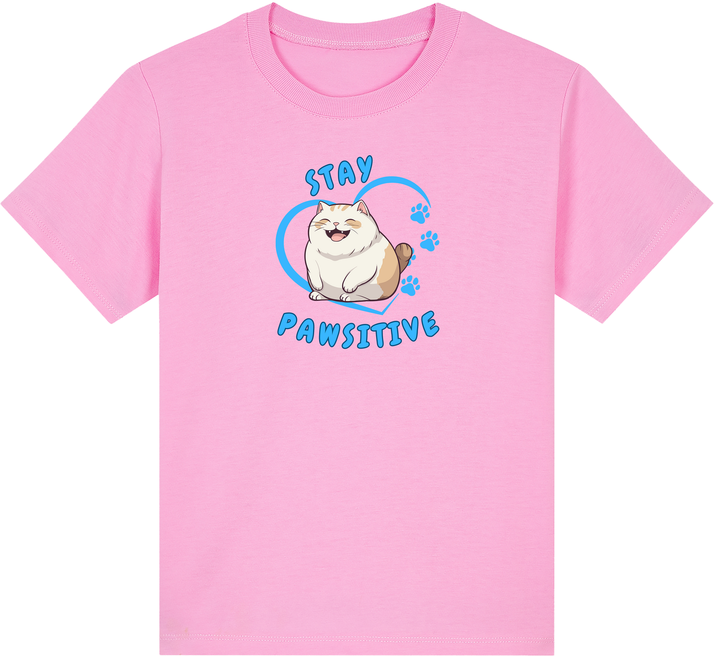 Stay Pawsitive (Cats) Kids T-Shirt