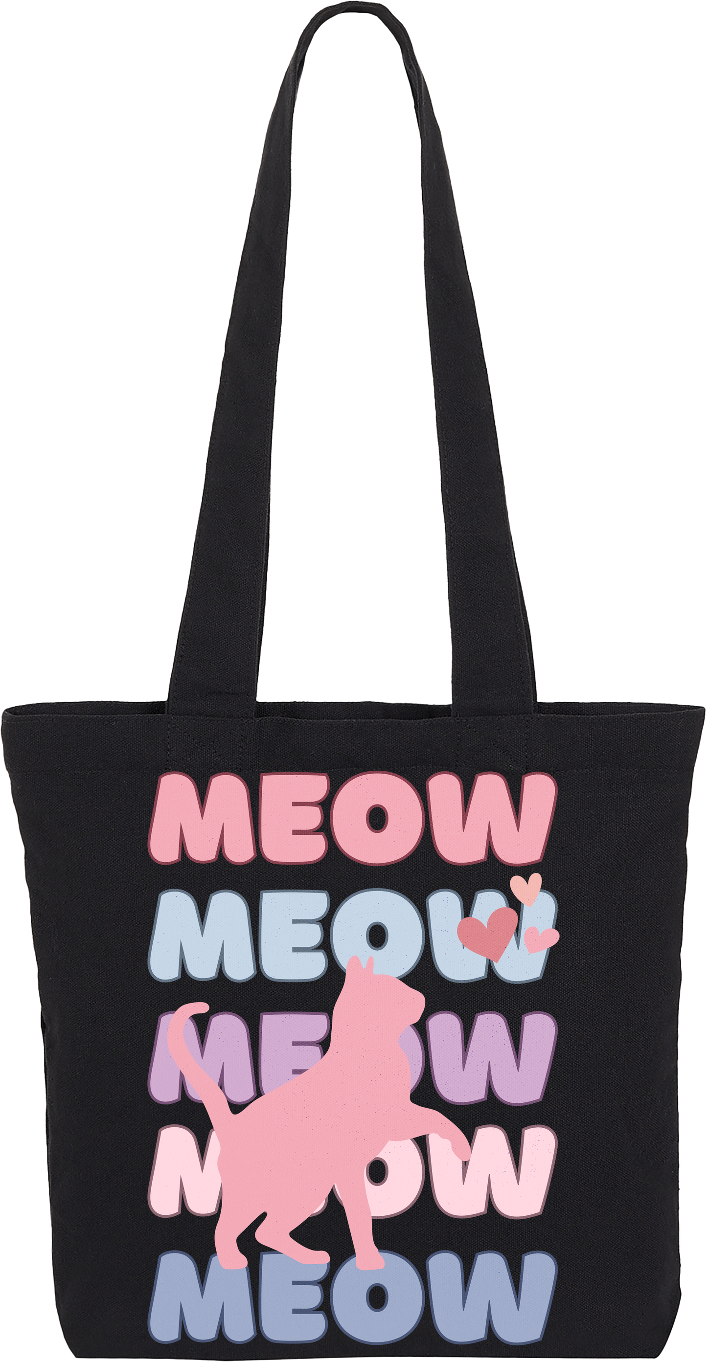 Cotton Candy Meow Tote Bag (Square)