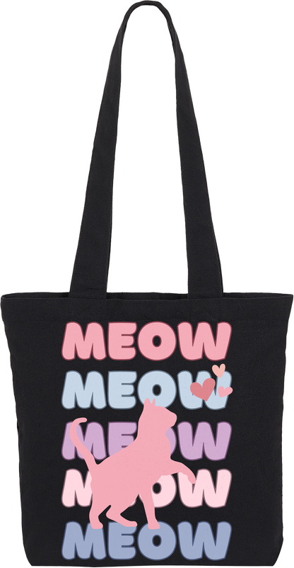 Cotton Candy Meow Tote Bag (Square)