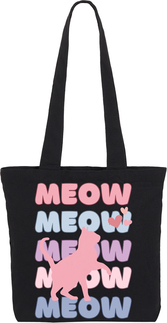 Cotton Candy Meow Tote Bag (Square)