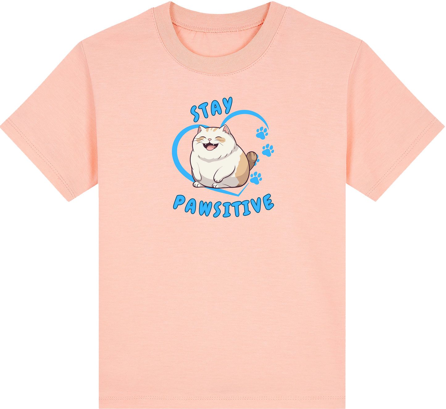 Stay Pawsitive (Cats) Kids T-Shirt