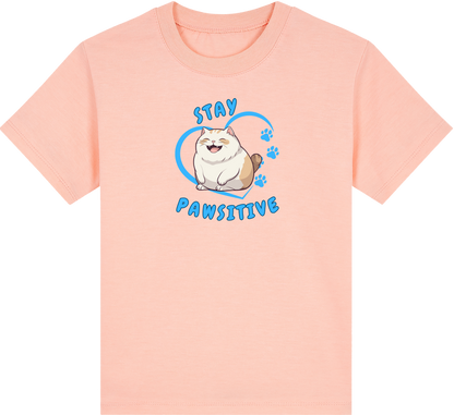 Stay Pawsitive (Cats) Kids T-Shirt