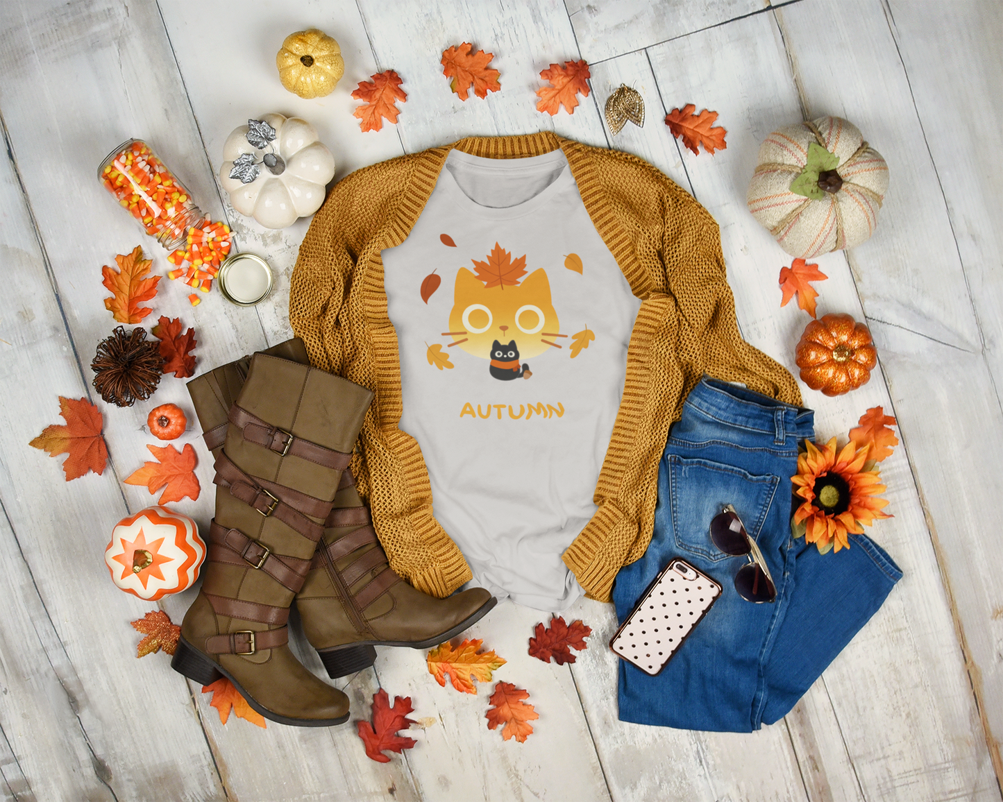 🍁 Autumn Elemental Cat featuring Kuro – Elemental Cat Series: Seasons Collection