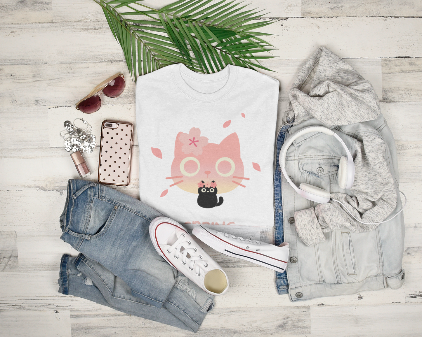 🌸 Spring Elemental Cat featuring Kuro – Elemental Cat Series: Seasons Collection