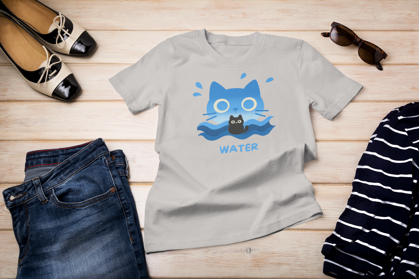 Water Elemental Cat featuring Kuro – Elemental Cat Series