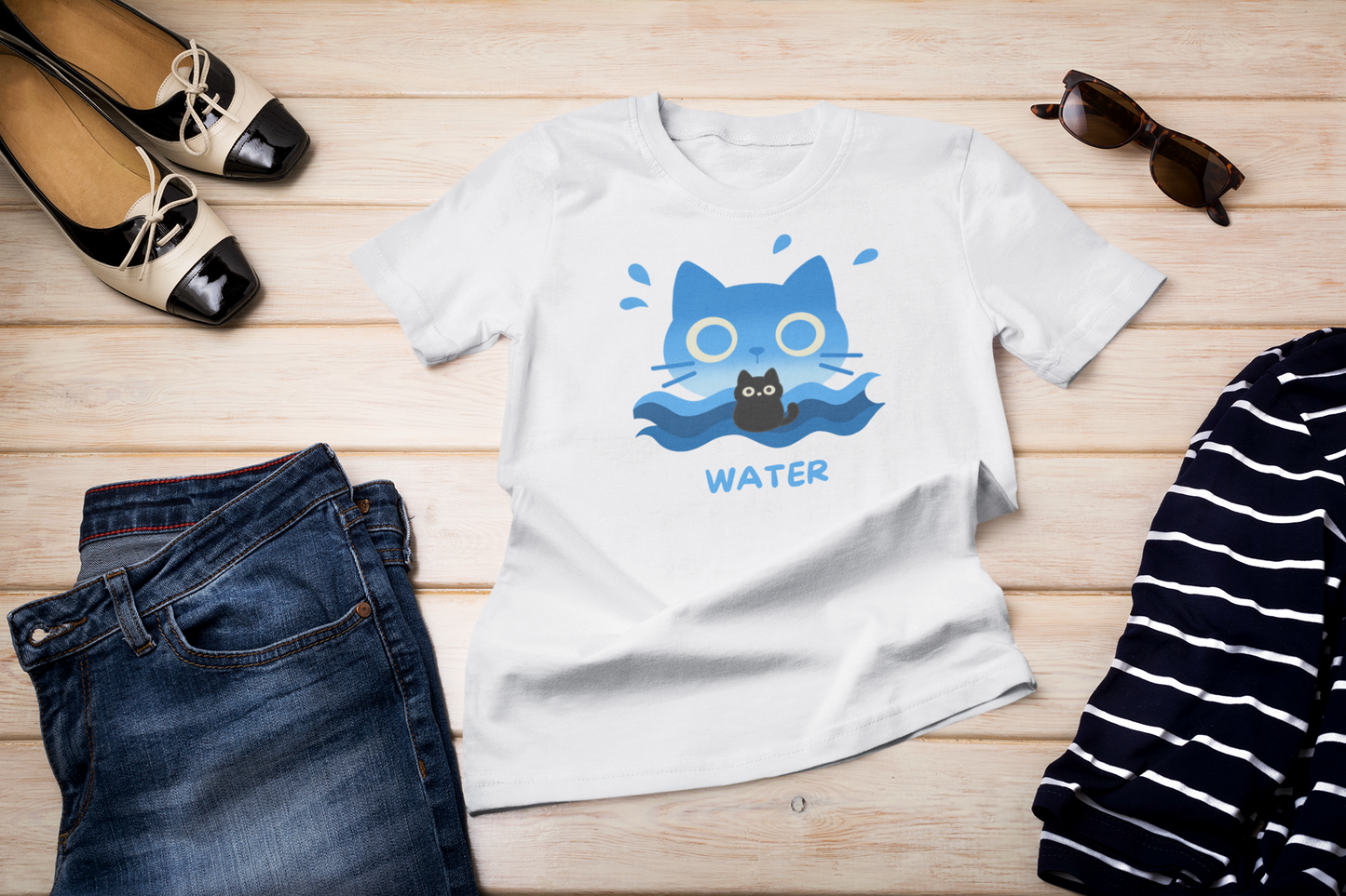 Water Elemental Cat featuring Kuro – Elemental Cat Series