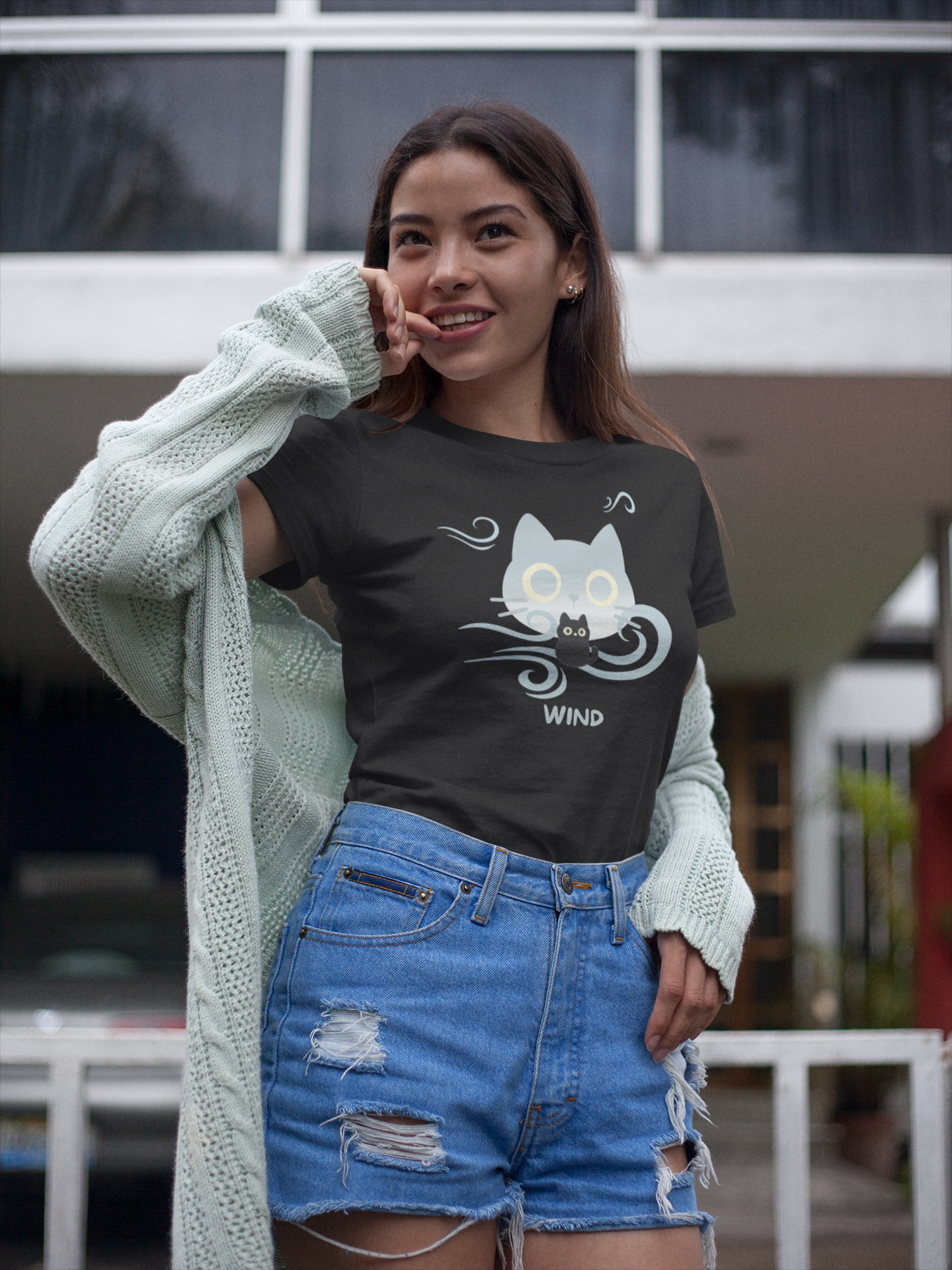Wind Elemental Cat featuring Kuro – Elemental Cat Series – KuroNeko Ink