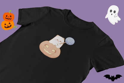 Giggles Tee – Ghost Pumpkin Cats: Trick-or-Treat Edition Tee by Cinnamoon