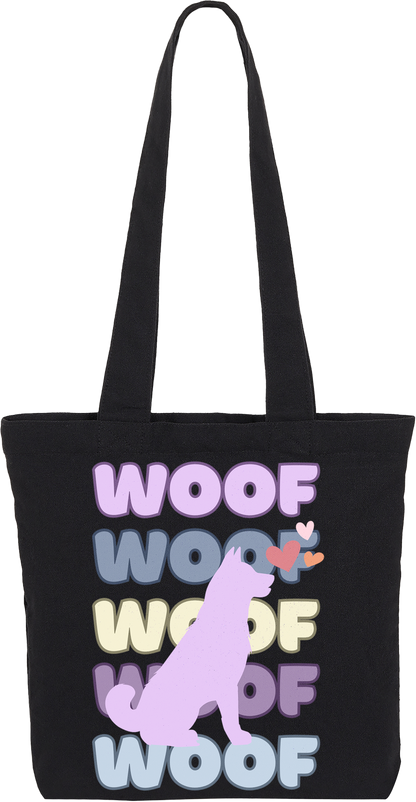 Lavender Woof Tote Bag by ShiroInu Prints
