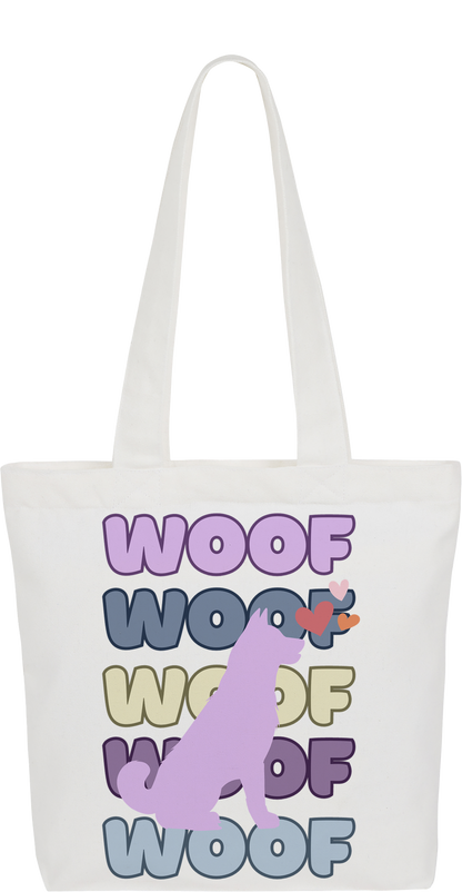 Lavender Woof Tote Bag by ShiroInu Prints