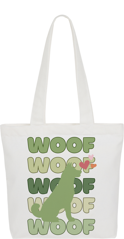 Matcha Woof Tote Bag by ShiroInu Prints