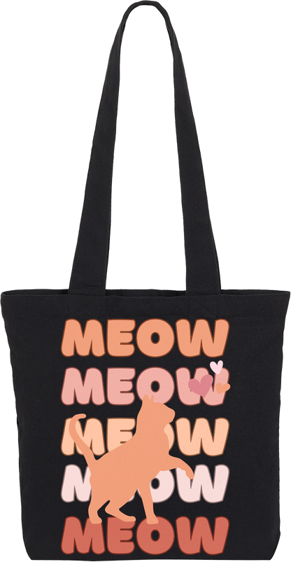 Peach Fuzz Meow Tote Bag (Square)