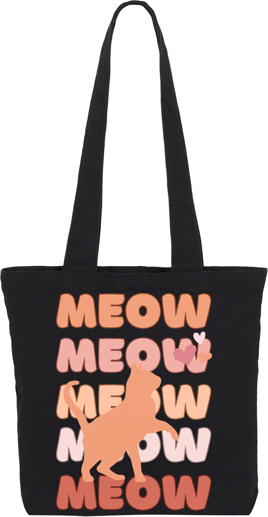 Peach Fuzz Meow Tote Bag (Square)