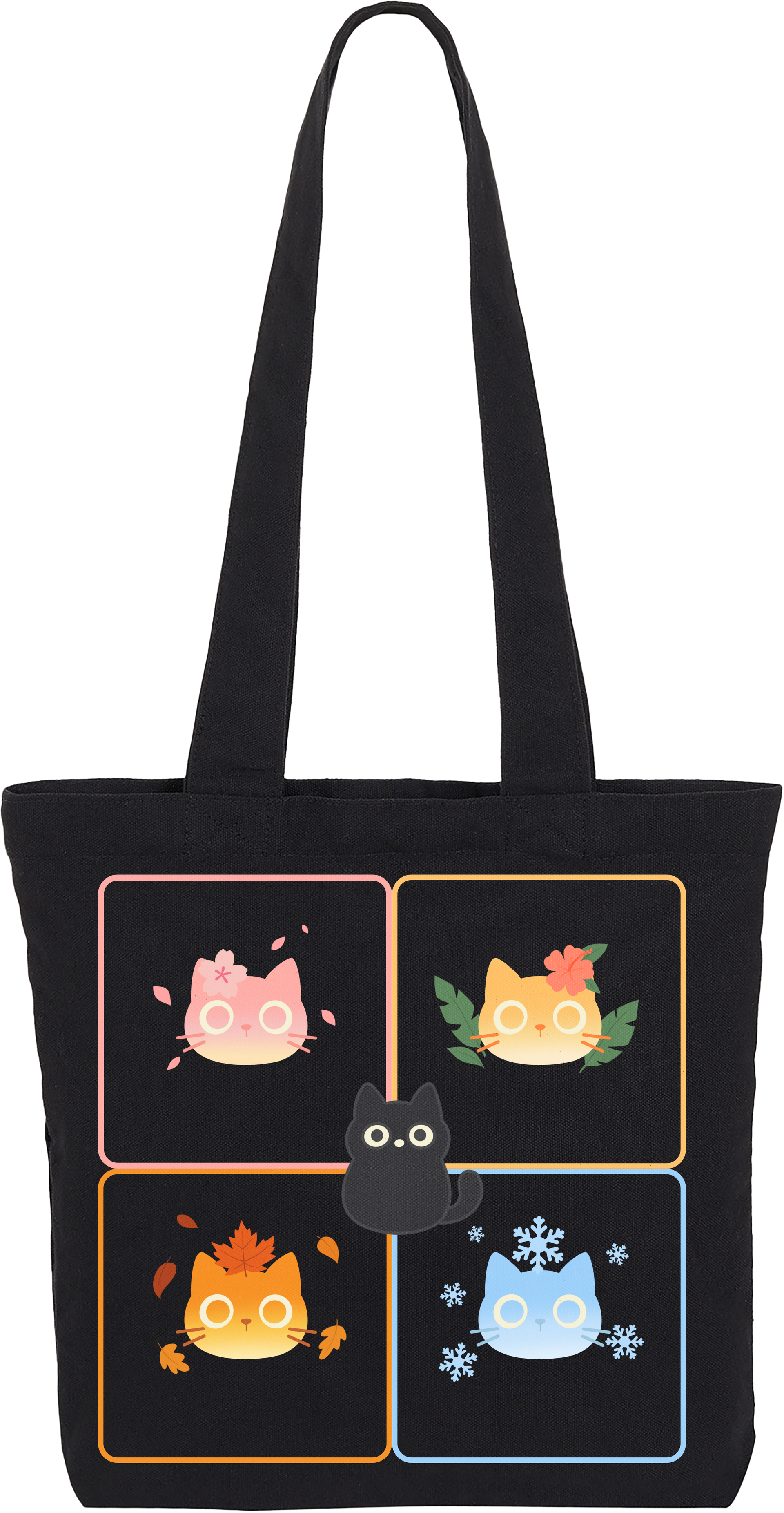 バッグ KURONEKO Seasons Collection featuring Kuro Tote Bag (Square) - Elemental