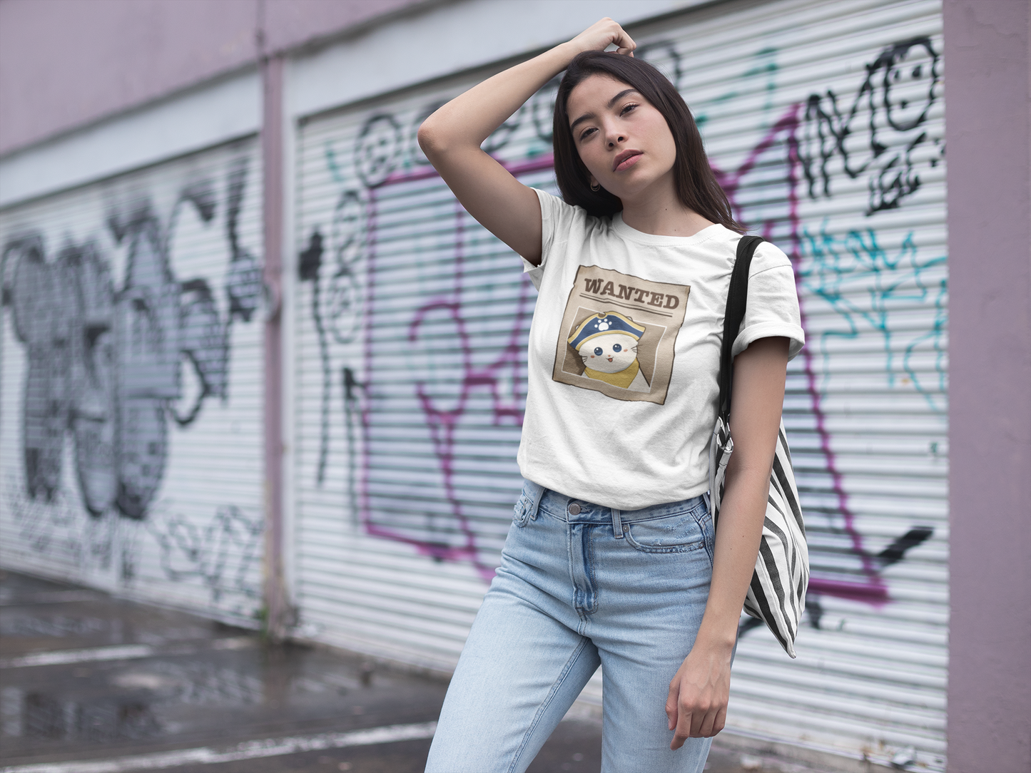 Snowfang the Bold Tee – Wanted: Pirate Paws Collection by Cinnamoon