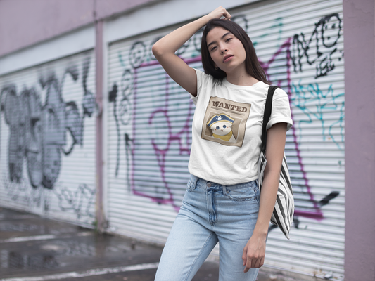 Snowfang the Bold Tee – Wanted: Pirate Paws Collection by Cinnamoon